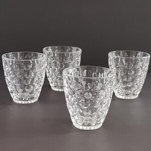 4pc Mikasa Crystal Eau de Vie 8oz Double Old Fashioned Whiskey Glass Set